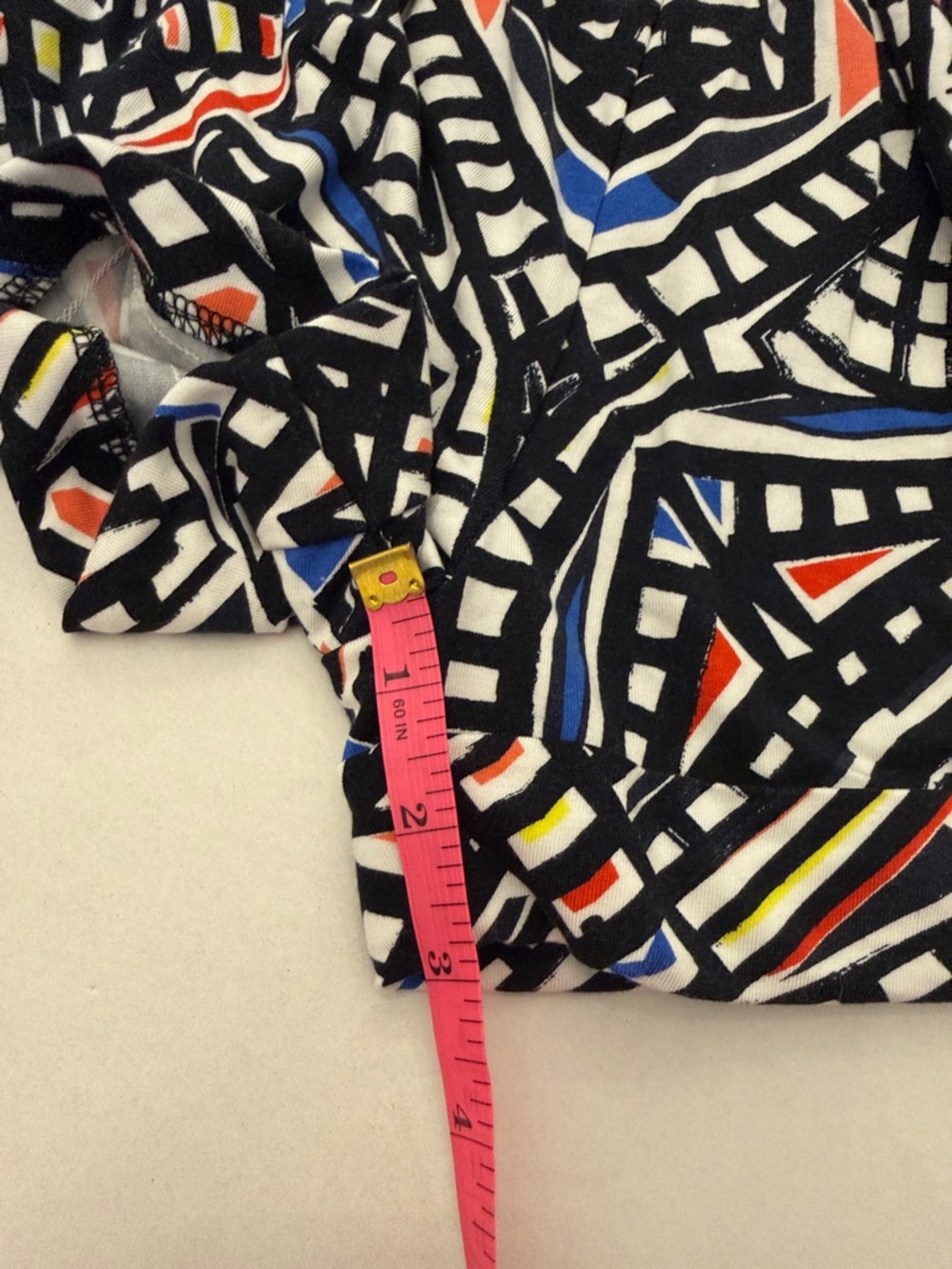 tarte Black & White Geometric Shorts with Color Accent - Picture 9 of 11